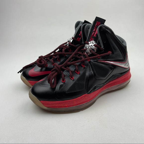 Nike Other - 2012 NIKE LEBRON X 10 + PRESSURE BRED BLACK CHROME